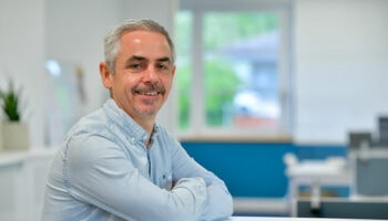 Paul Wolfe, Sava's Director of Software, photographed in the Sava offices are,