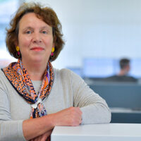 Hilary Grayson, Sava's Director of Surveying Services, photographed in the Sava offices